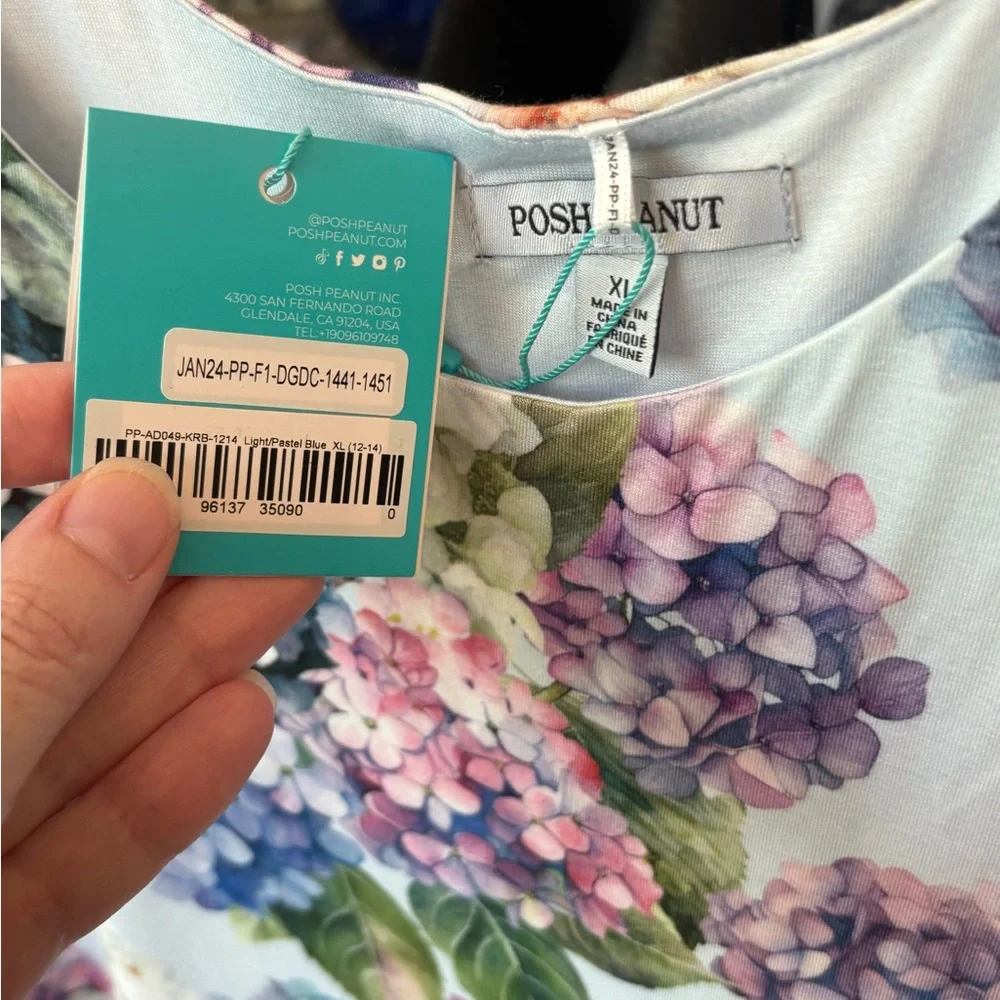 Posh Peanut Floral Dress in Purple and Green - Picture 2 of 5